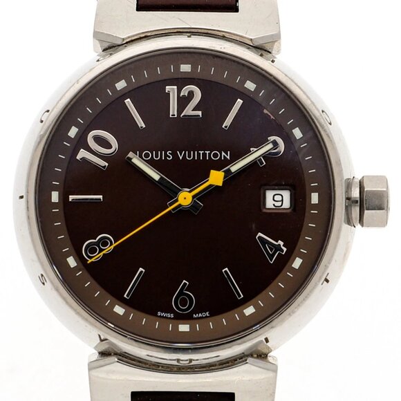 LOUIS VUITTON Watches Q1311 Stainless Steel/leather Quartz - Picture 1 of 10